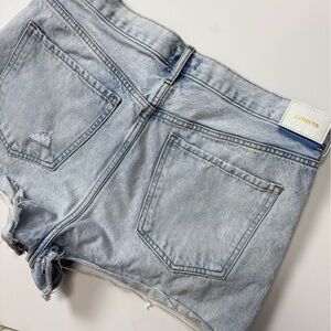 Express Distressed High-Rise Mom Shorts Lightwash Size 14